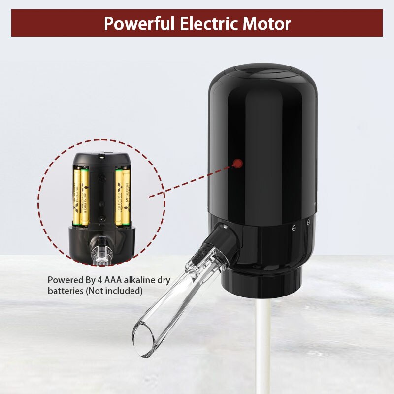 Electric Wine Aerator Pourer, Pump Dispenser, Electric Wine Pump, Automatic Portable Smart Wine Decanter and Wine Dispenser