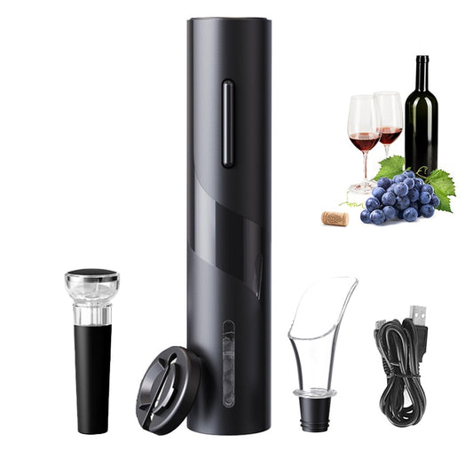 Electric Wine Opener, One-click Button Reusable Automatic Wine Corkscrew Remover for Wine Lovers Gift Home Kitchen Bar Party