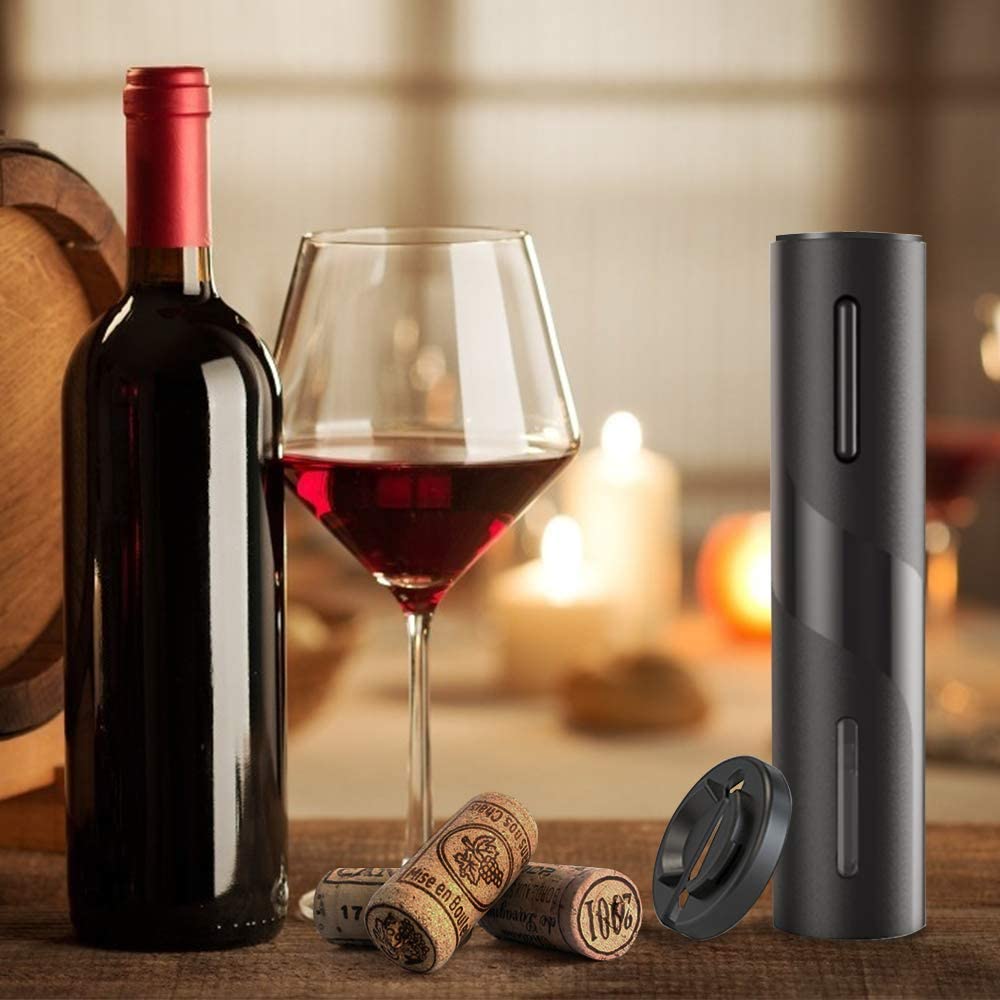 Electric Wine Opener, One-click Button Reusable Wine Bottle Openers for Home Kitchen Party Bar