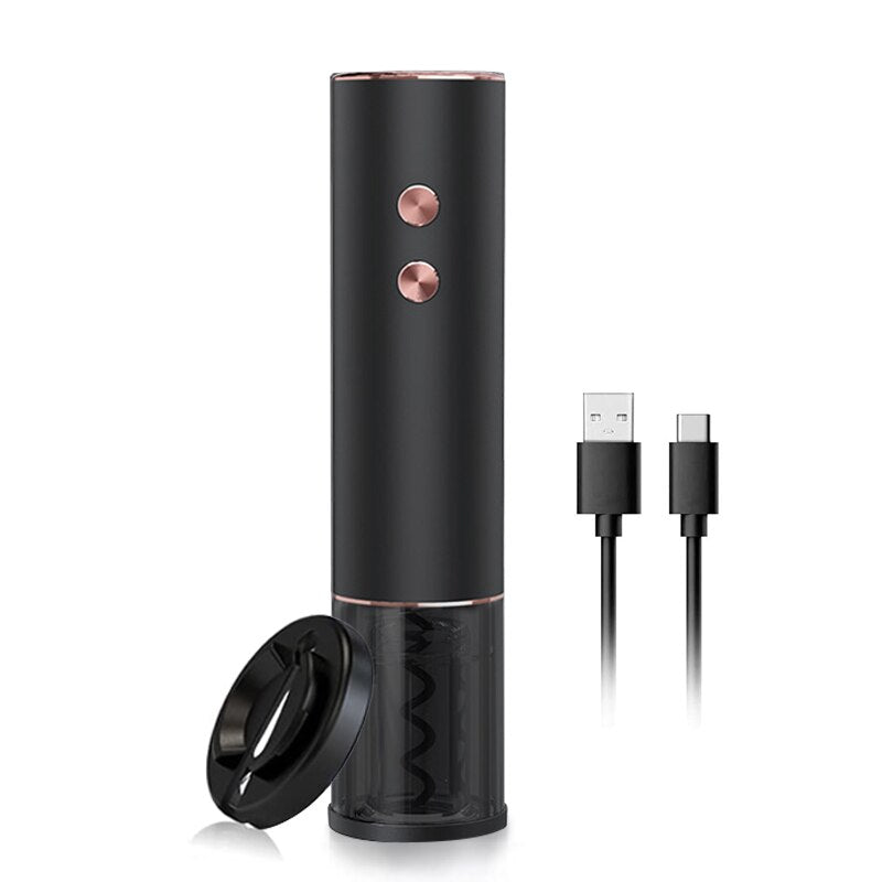 Electric Wine Opener, Rechargeable Automatic Wine Opener Electric Wine Bottle Corkscrew with Foil Cutter for Home Party Gifts