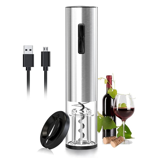 Electric Wine Opener Rechargeable Wine Bottle Opener Type-C Port Automatic Corkscrew with Foil Cutter for Wine Lovers Gift