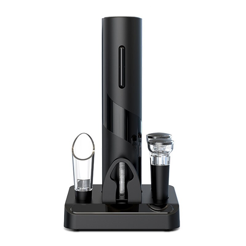 Electric Wine Opener Set, Includes Electric Wine Bottle Opener, Wine Pourer, Vacuum Wine Preserver, Foil Cutter &amp; Base