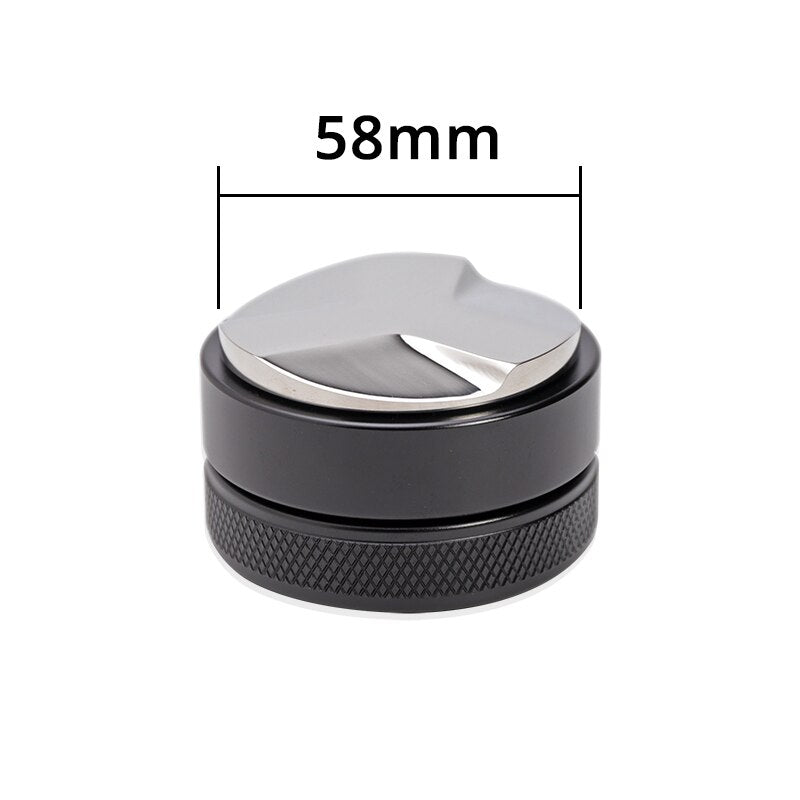 Espresso Tamper - Premium Barista Coffee Tamper with Stainless Steel Base and Silicone Coffee Tamper Mat (49/51/53/58mm)