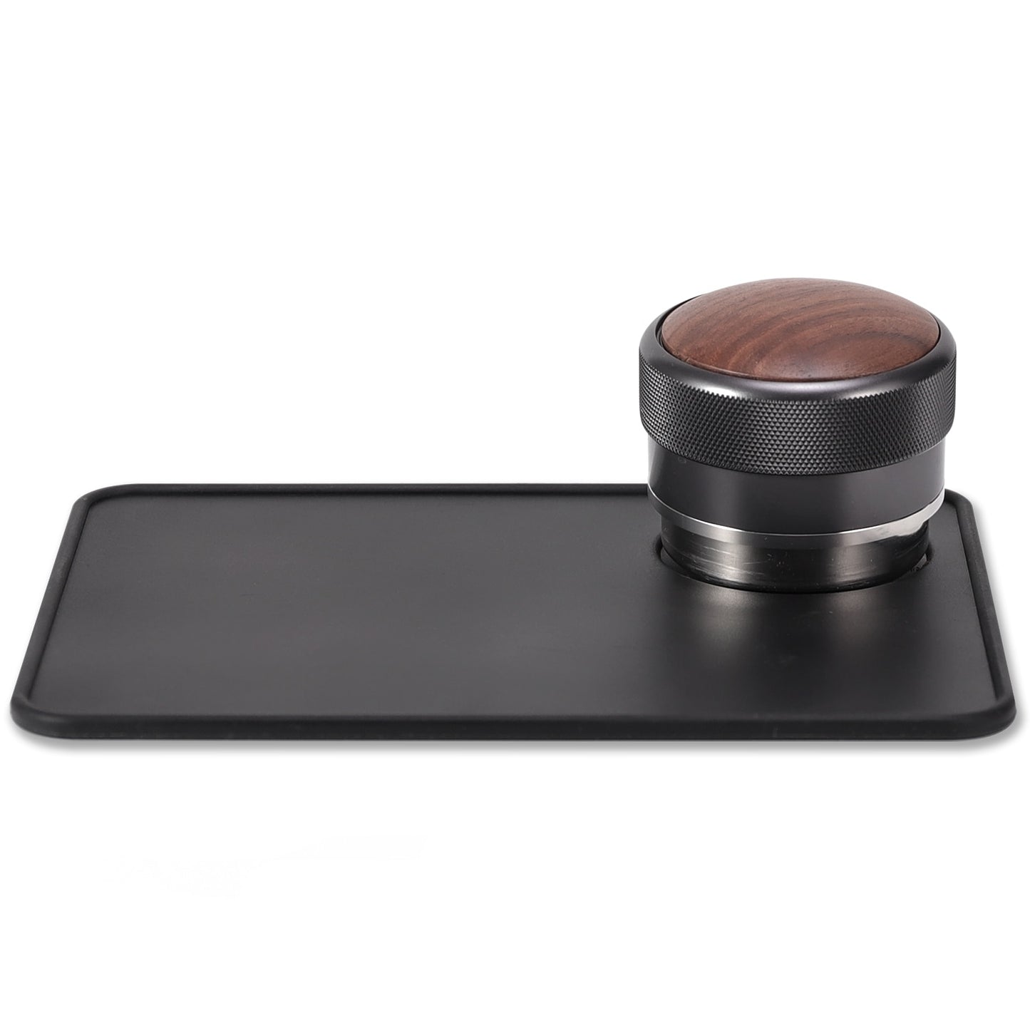 Food Grade Silicone Rubber Espresso Mat 8 Inch X 6 Inch(20cm X 15cm ), Coffee Tamper Mat, Black