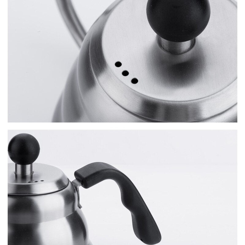 Gooseneck Kettle, Pour Over Coffee Kettle and Tea with Thermometer Stainless Steel Water Kettle for Home Office Coffee Shop