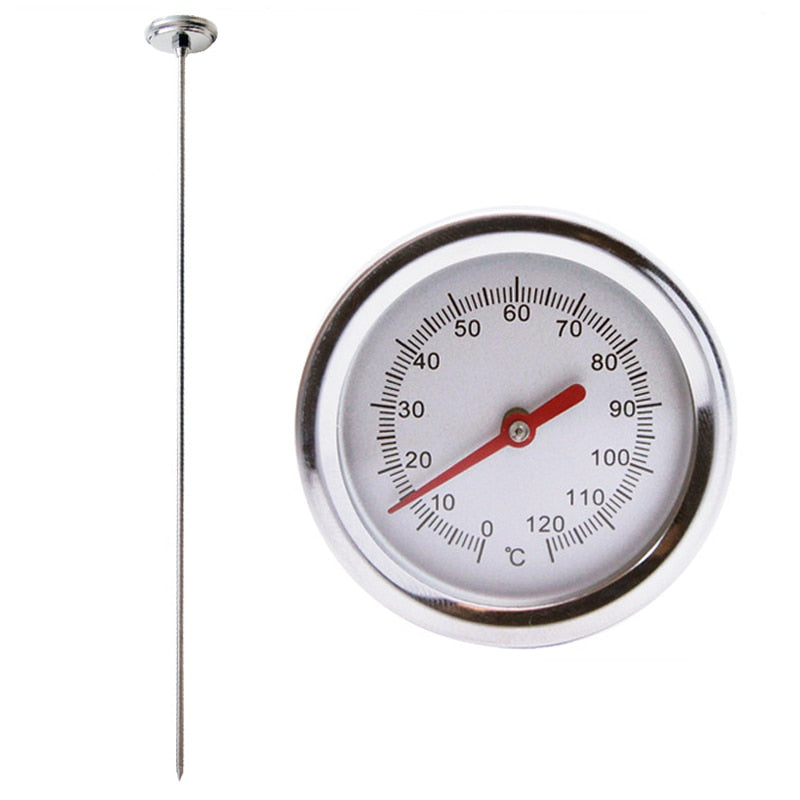 Instant Read Cooking Kitchen Thermometer, Stainless Steel Probe Thermometer for Coffee Drinks Milk Soil Temperature Measurement