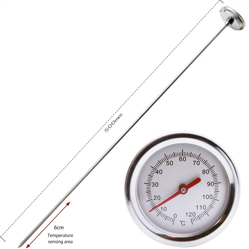 Instant Read Cooking Kitchen Thermometer, Stainless Steel Probe Thermometer for Coffee Drinks Milk Soil Temperature Measurement