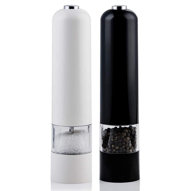 Leeseph Battery Operated Pepper Grinders, One-Button Operation Electric Sea Salt Mills, Kitchen Tools Gadgets