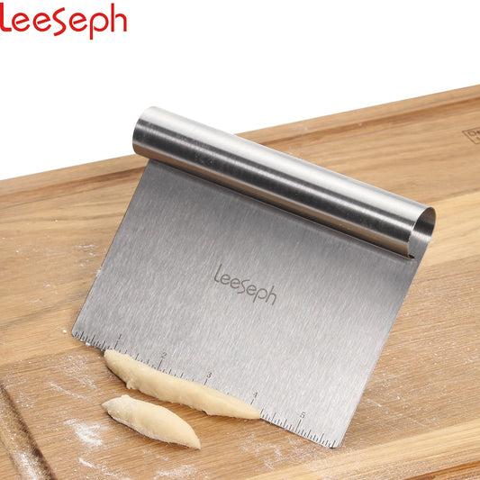 Leeseph Multi-purpose Stainless Steel Scraper &amp; Chopper, Dough Scraper, Pizza Dough Cutter , kitchen tools