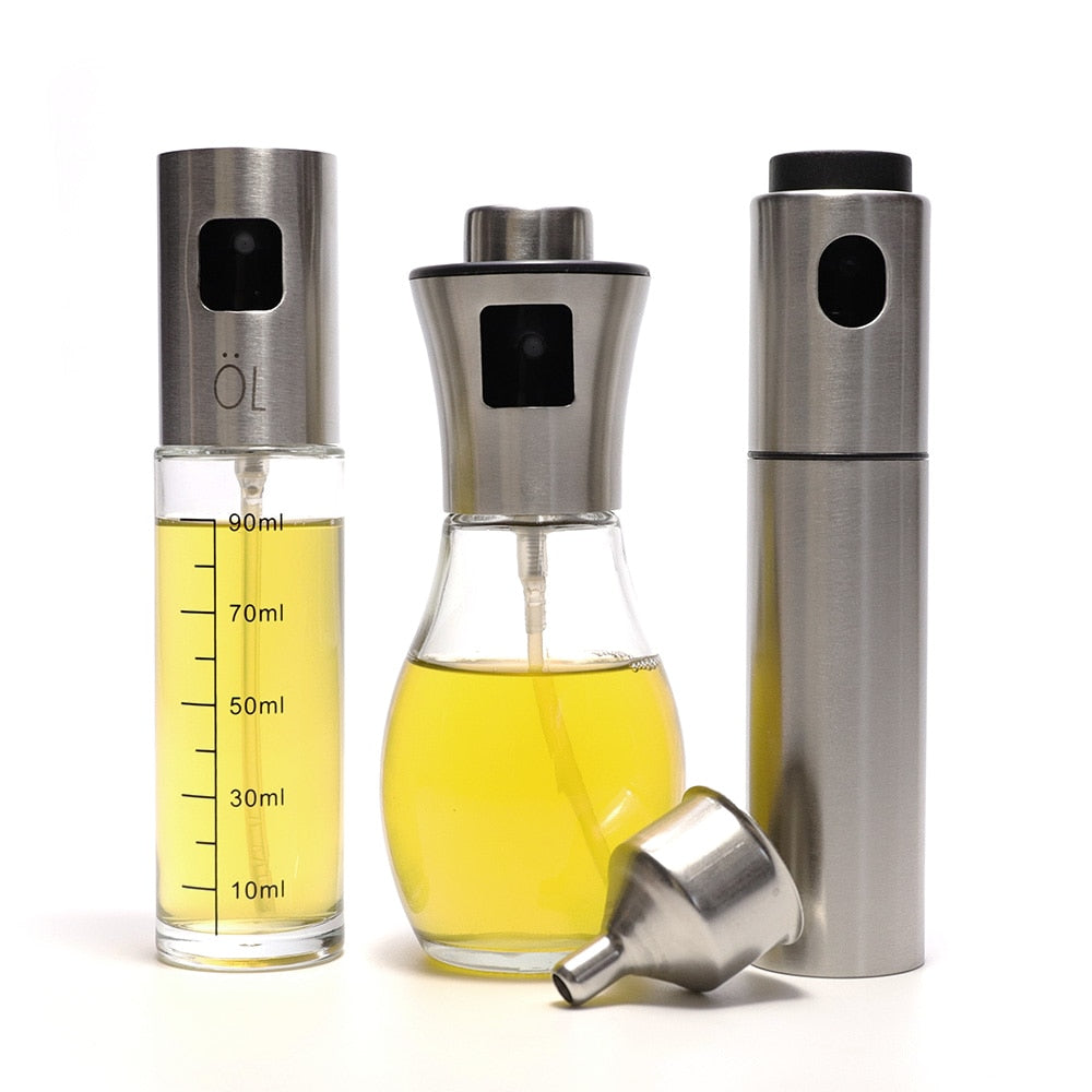 Olive Oil Sprayer Dispenser for Cooking , BBQ and Air Fryer, Premium Glass Oil Vinegar Soy Sauce Spray for Grilling, Kitchen