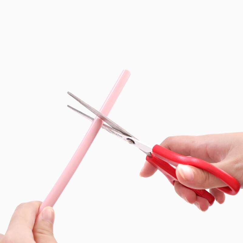 Reusable Silicone Drinking Straws, Big Size Flexible Straws - 6 Pieces(Colours may vary)