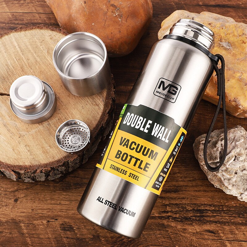Russian Outdoor Thermos Stainless Steel Large Capacity Portable Double Wall Vacuum Flask Insulated Tumbler, 500/700/1000/1500ml