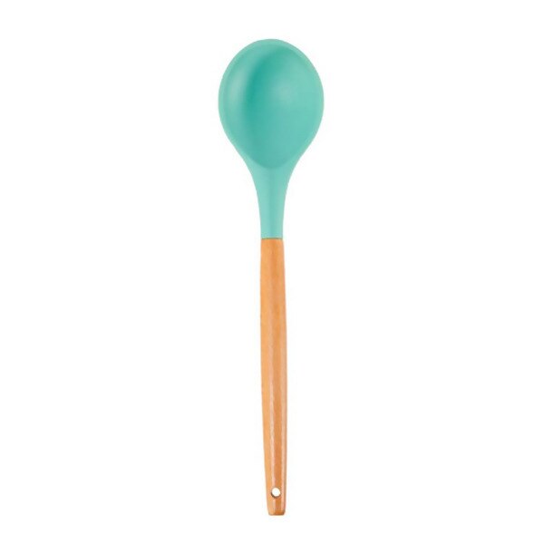 Silicone Kitchen Utensils 1pc, Kitchen Cooking Utensils with Holder, Wooden Handle Silicone Utensils Set, Heat Resistant