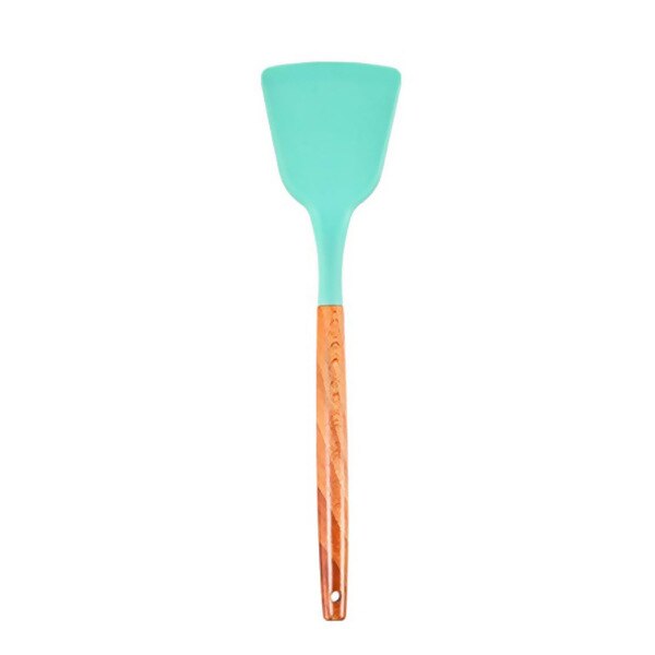 Silicone Kitchen Utensils 1pc, Kitchen Cooking Utensils with Holder, Wooden Handle Silicone Utensils Set, Heat Resistant