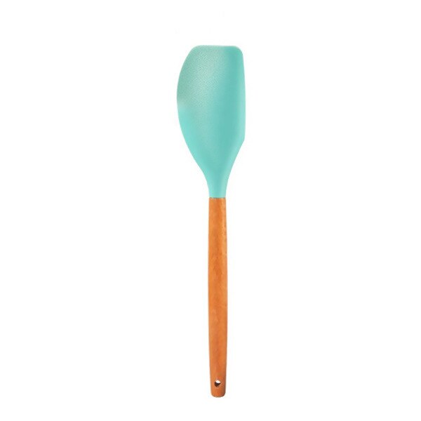 Silicone Kitchen Utensils 1pc, Kitchen Cooking Utensils with Holder, Wooden Handle Silicone Utensils Set, Heat Resistant