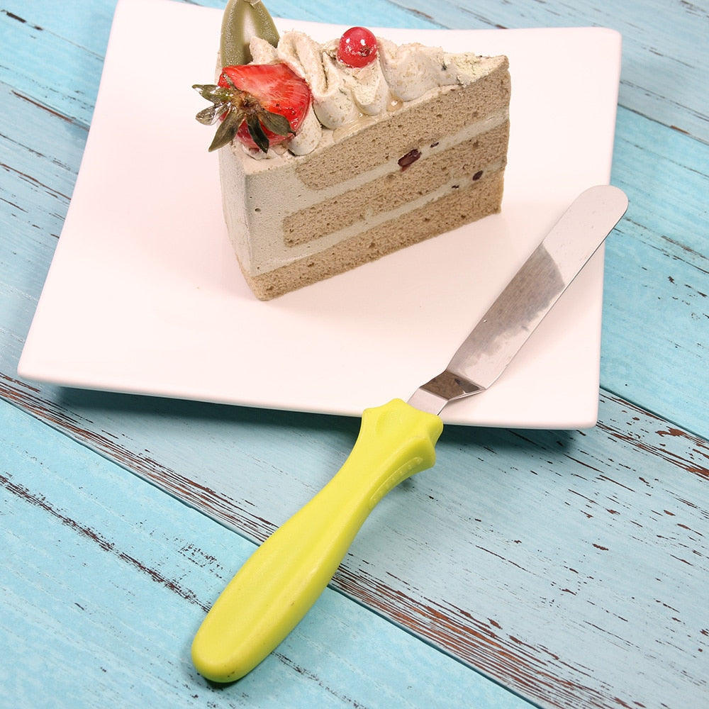 Small Cranked / Angled Spatula Palette Knife set of 3,  Cakes / Icing / Sugarcraft / Fondant - Cake decoration tools