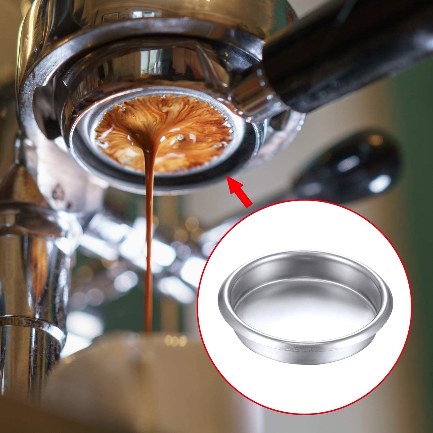 Stainless Steel Back Flush Insert Metal Blind Filter for Espresso Machine,Espresso Backflush Insert Cleaning Disc
