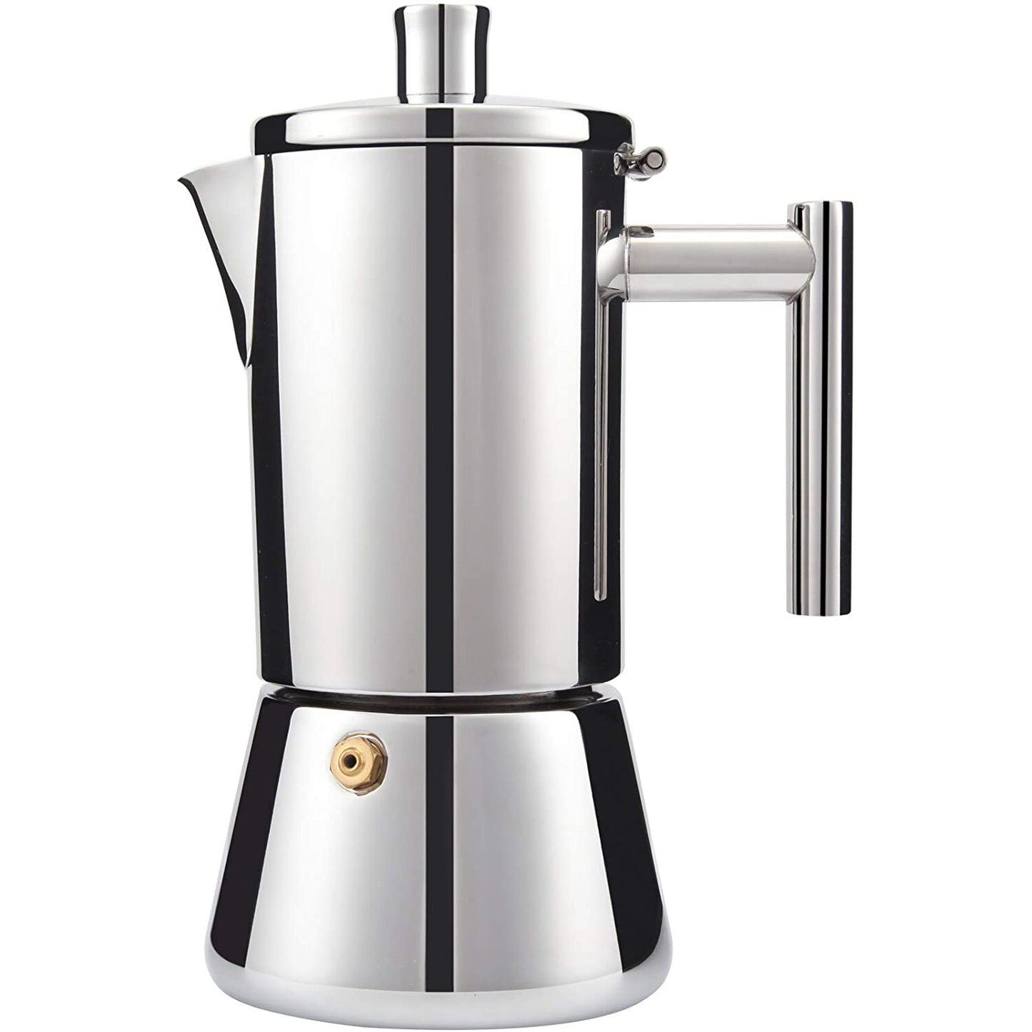 Stainless Steel Stovetop Espresso Maker Moka pot- Cuban Coffee maker Italian Espresso maker for Induction gas or electric stoves