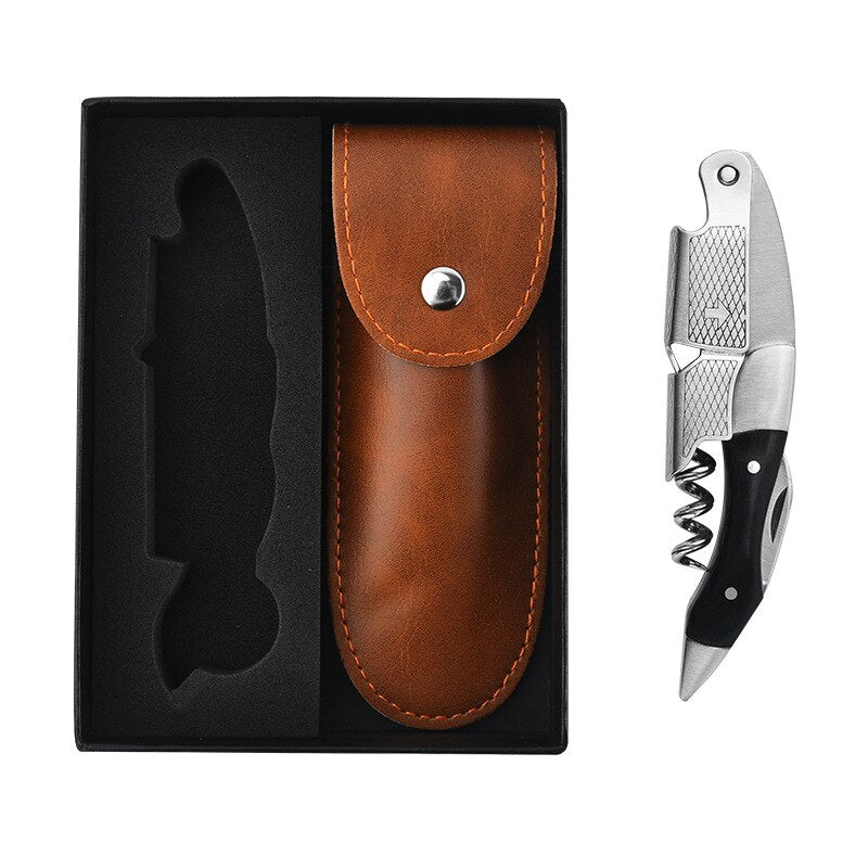 Waiter Corkscrew, Wine Bottle Opener, Wine Accessorie, Double Lever Wine Bottle Opener for Bartenders and Gifts