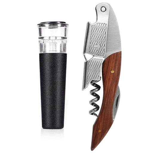 Waiter Corkscrew, Wine Opener, Wine Opener Manual Corkscrew Set, Including Wine Corkscrew Bottle Opener, Wine Stopper