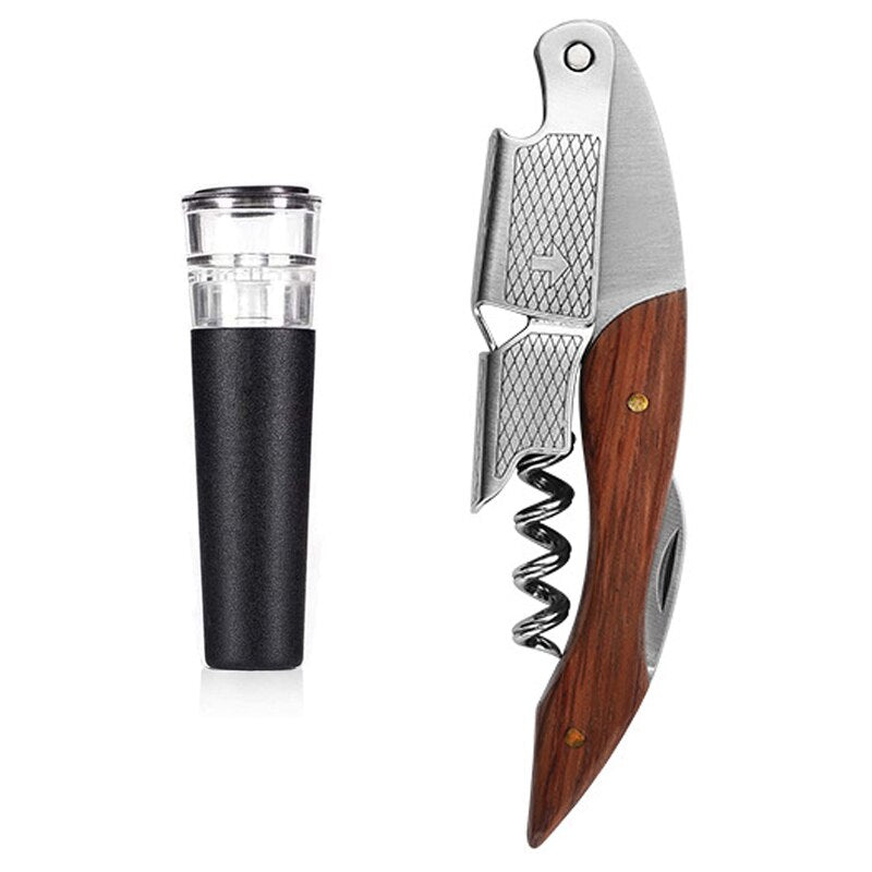 Waiter Corkscrew, Wine Opener, Wine Opener Manual Corkscrew Set, Including Wine Corkscrew Bottle Opener, Wine Stopper
