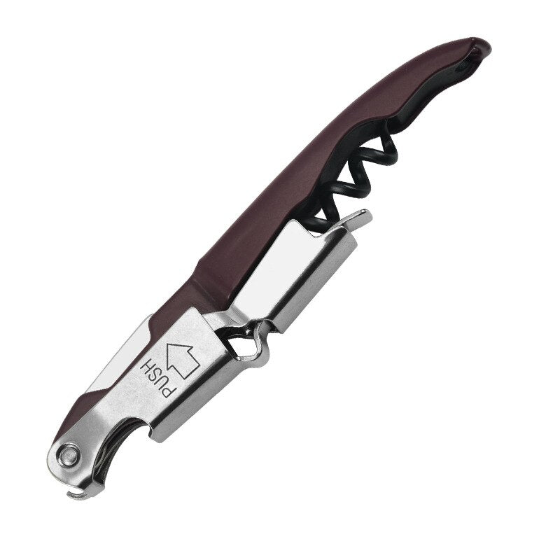 Waiter Corkscrew, Wine Opener with Foil Cutter, Multi-Functional All-in-1, Double Lever Bottle Opener for Bartenders and Gifts