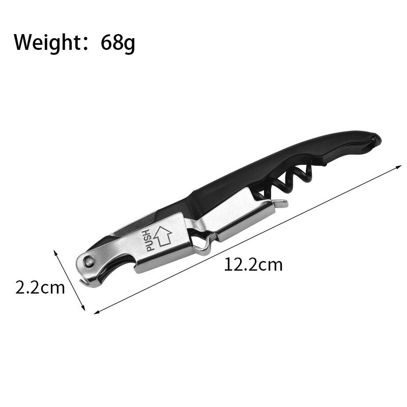 Waiter Corkscrew, Wine Opener with Foil Cutter, Multi-Functional All-in-1, Double Lever Bottle Opener for Bartenders and Gifts