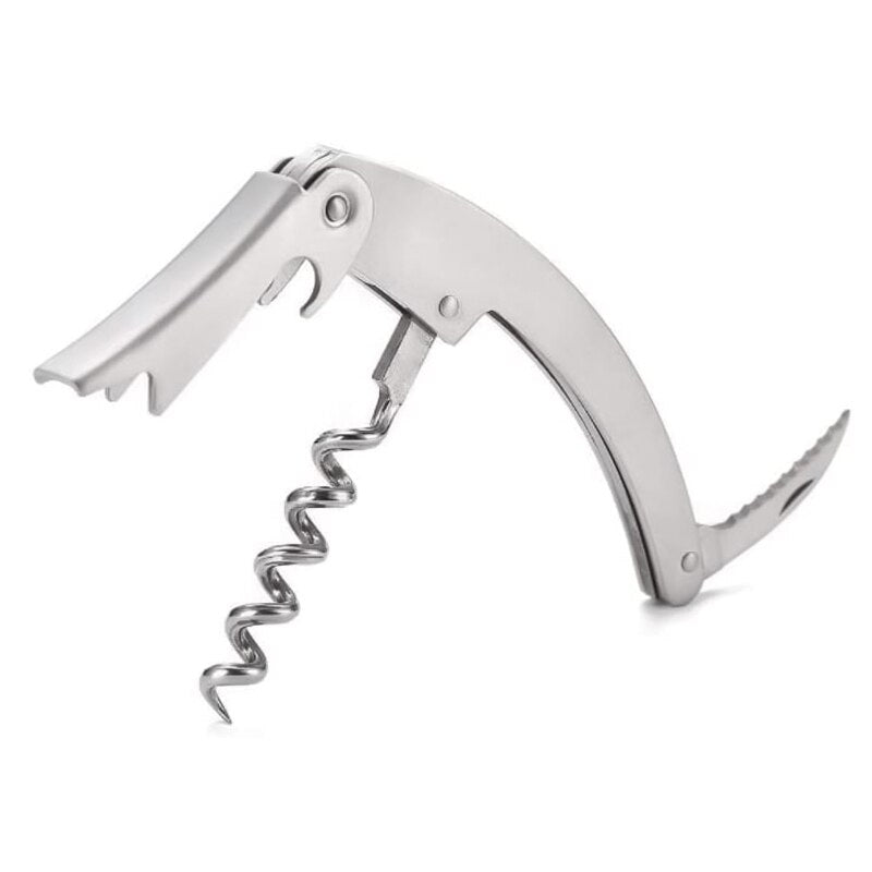 Waiter's Corkscrew, Stainless Steel Wine Opener Bottle Opener Wine Key Beer Opener With Foil Cutter for Bartenders and Gifts