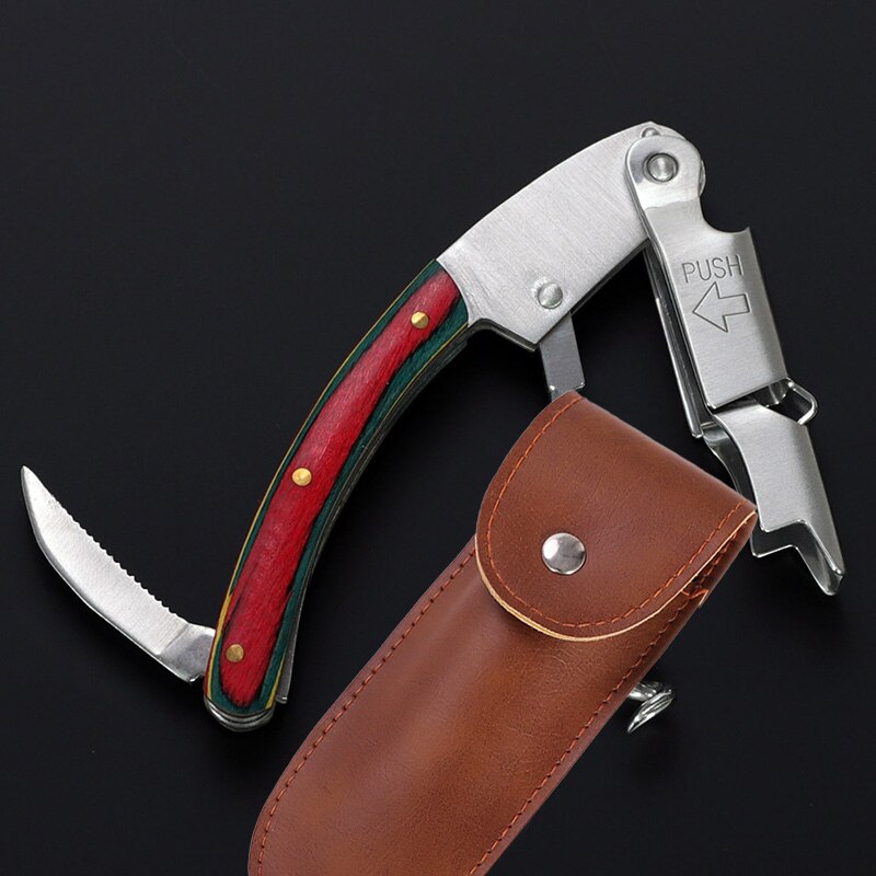Waiters Corkscrew - Rosewood - French Patented Spring-Loaded Double Lever Wine Bottle Opener for Bartenders and Gifts