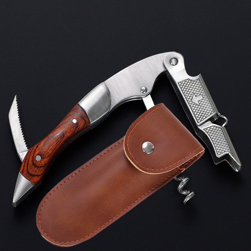 Waiters Corkscrew - Rosewood - French Patented Spring-Loaded Double Lever Wine Bottle Opener for Bartenders and Gifts