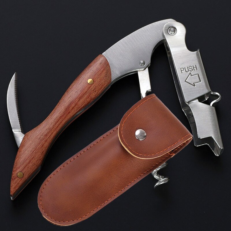 Waiters Corkscrew - Rosewood - French Patented Spring-Loaded Double Lever Wine Bottle Opener for Bartenders and Gifts