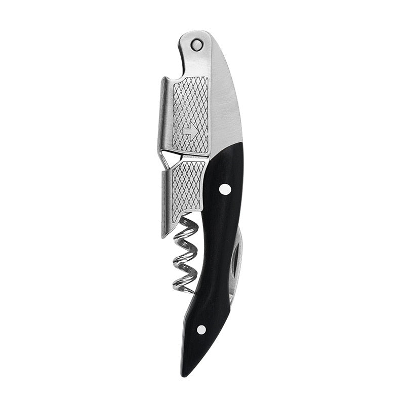 Waiters Corkscrew, Wine Bottle Opener, Professional Waiters Corkscrew with Foil Cutter &amp; Dual Hinge Wine Opener for Bartenders