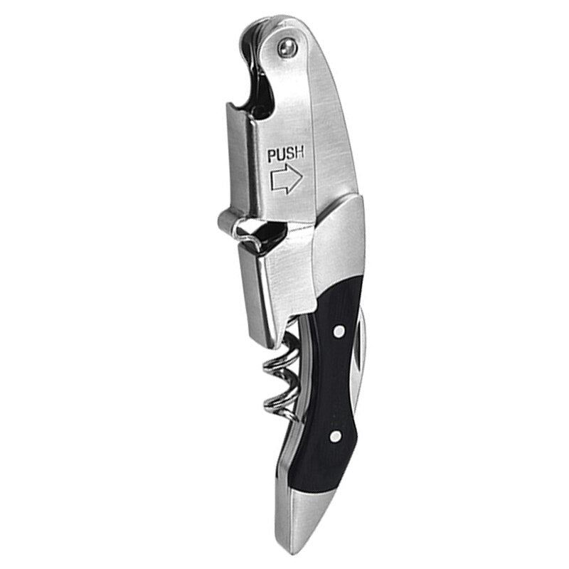 Waiters Corkscrew, Wine Bottle Opener, Professional Waiters Corkscrew with Foil Cutter &amp; Dual Hinge Wine Opener for Bartenders