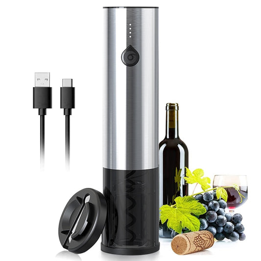 Wine Corkscrew Bottle Opener, Electric Wine Opener, Automatic Rechargeable Wine Opener with Foil Cutter For Home Party Gifts