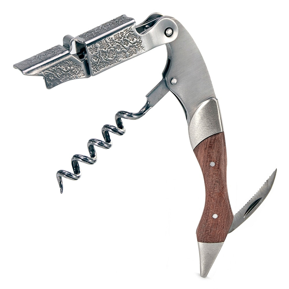 Wine Opener, Professional Waiters Corkscrew, PU Bag, Bottle Opener and Foil Cutter Gift for Wine Lovers