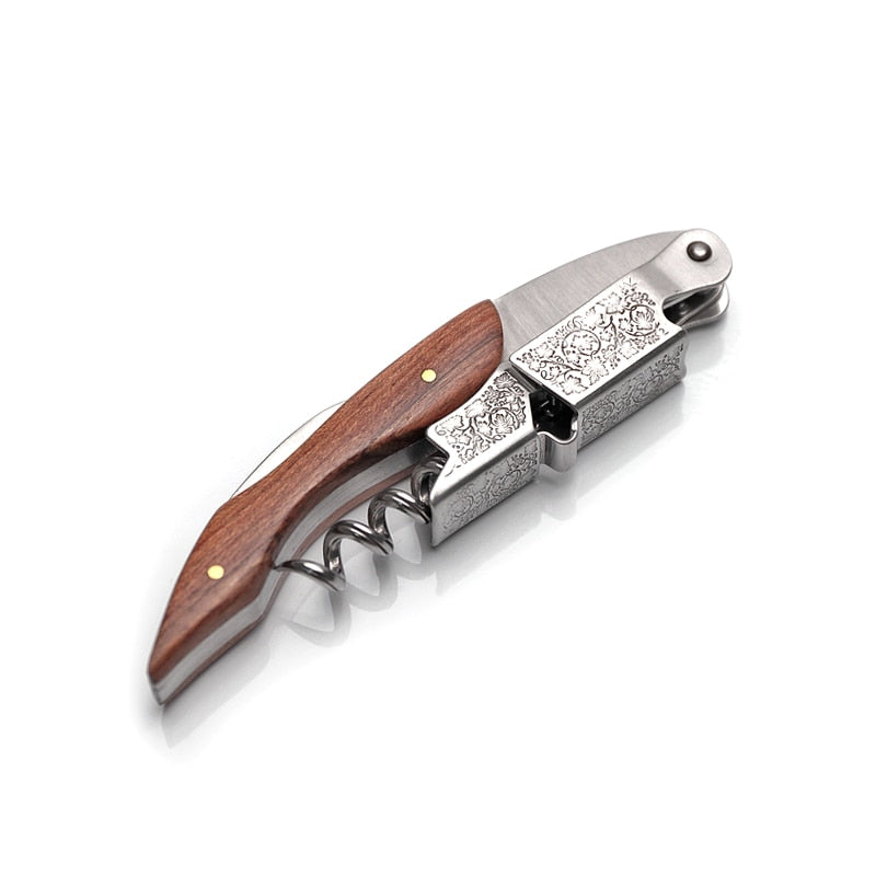 Wine Opener, Professional Waiters Corkscrew, PU Bag, Bottle Opener and Foil Cutter Gift for Wine Lovers