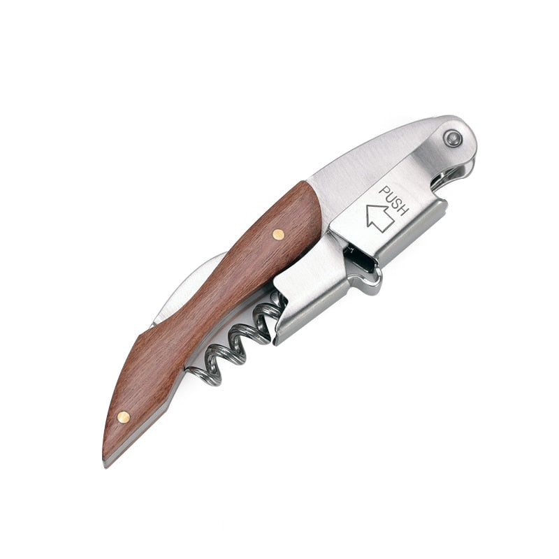 Wine Opener, Professional Waiters Corkscrew, PU Bag, Bottle Opener and Foil Cutter Gift for Wine Lovers