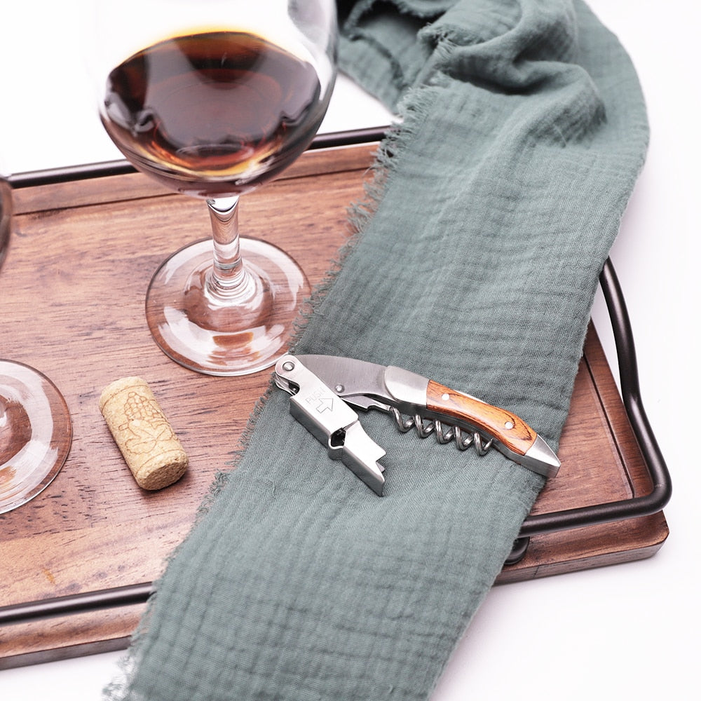 Wine Opener, Professional Waiters Corkscrew, PU Bag, Bottle Opener and Foil Cutter Gift for Wine Lovers