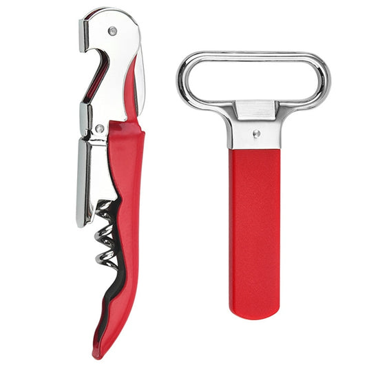 Wine Opener, Two-Prong Cork Puller Waiters Corkscrew Wine Cork Opener, Beer-Bottle Opener for Bartenders and Gifts