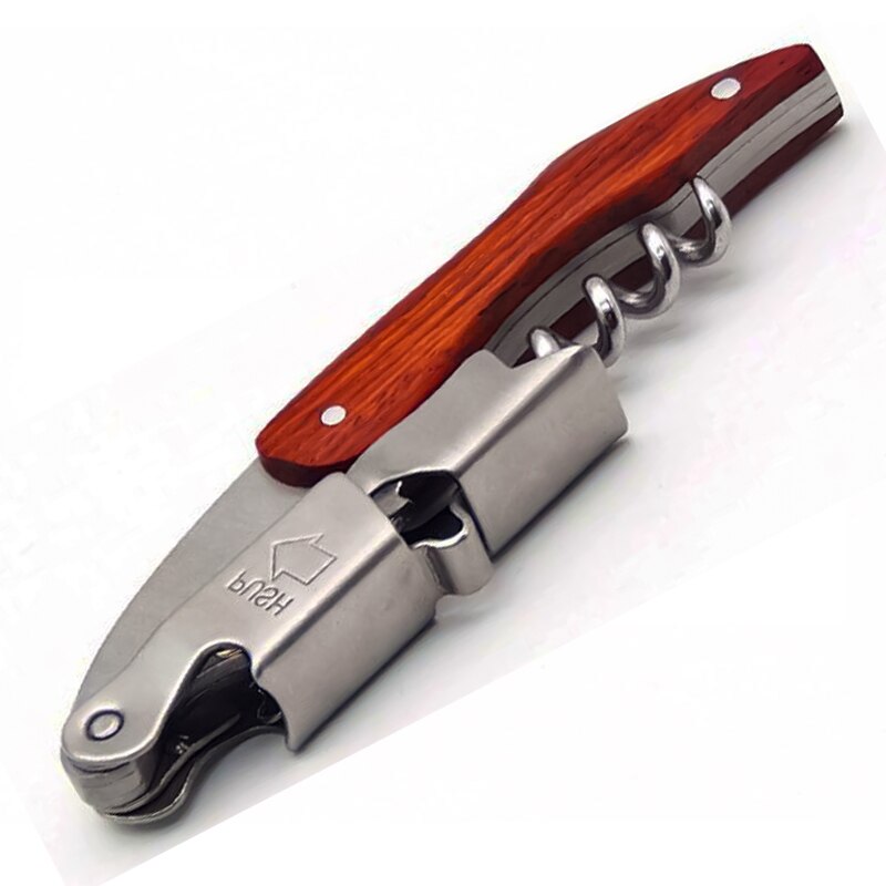 Wine Opener, Waiters Corkscrew, Wine Bottle Opener, 3-in-1 Stainless Steel Wine Key with Foil Cutter for Waiters and Bartenders