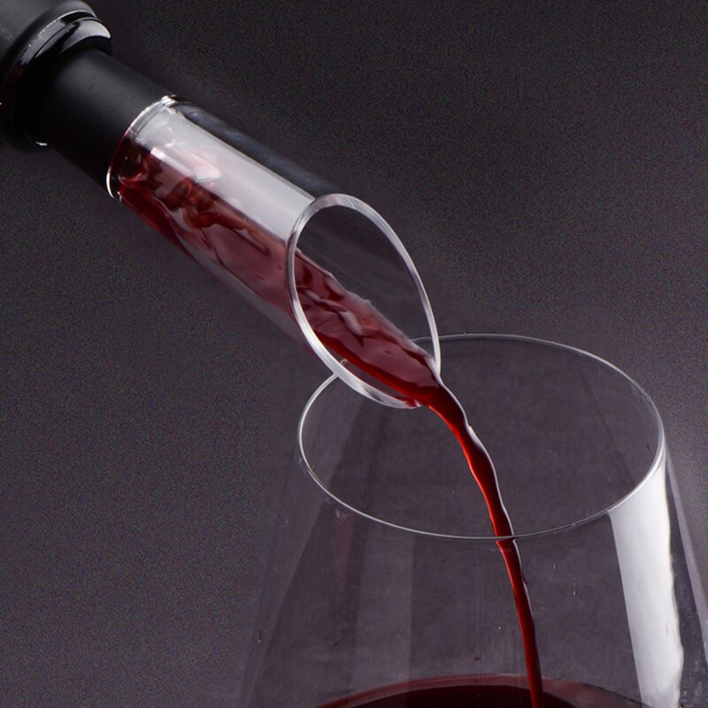 Wine Pourer, No-drips Wine Pourer, Wine Aerator and Pourer Acrylic and Rubber Wine Pourer Aerator Wine Pourer for Wine Lovers
