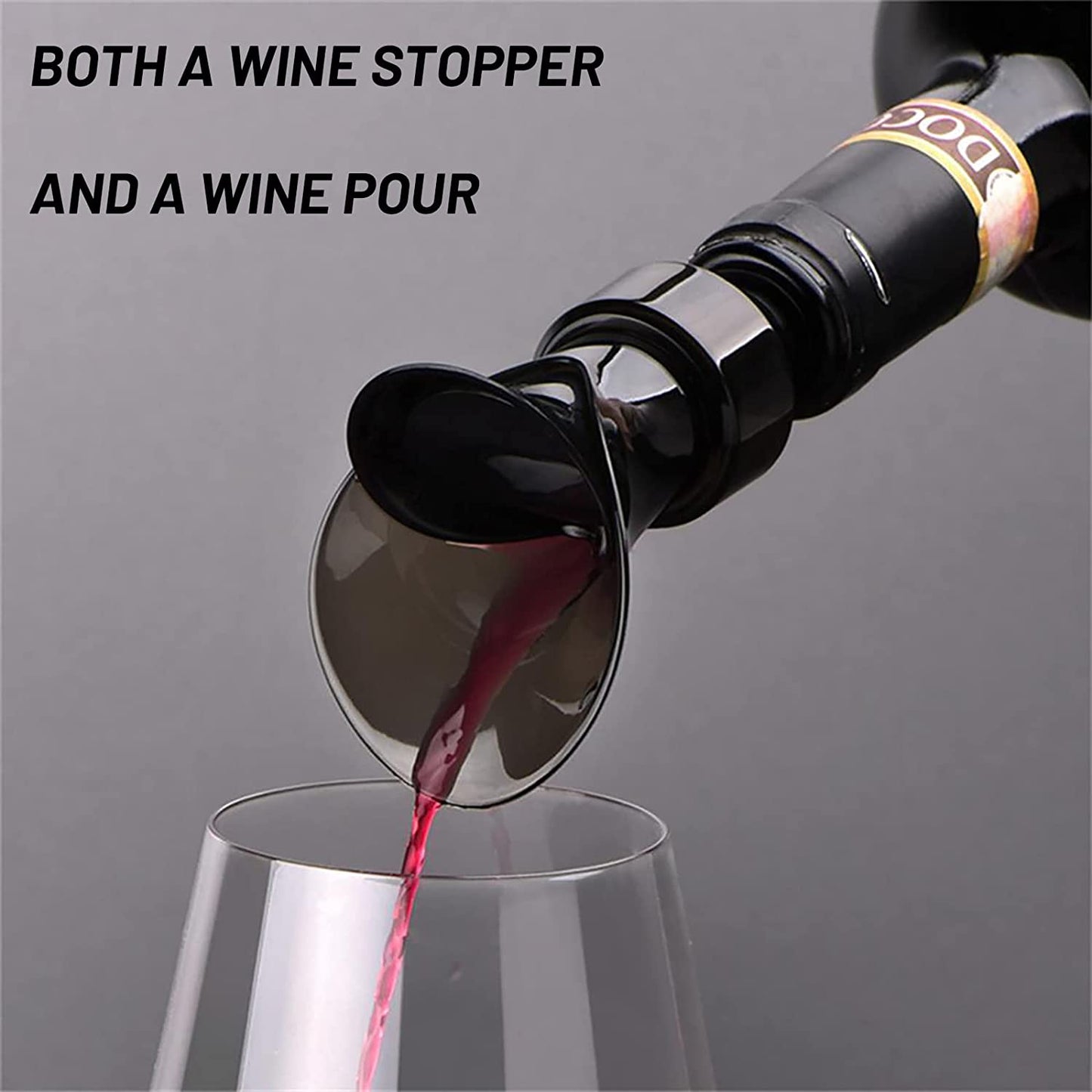 Wine Pourer Spout, 2 in 1 Wine Stopper and Aerator - Flower Shape Wine Bottle Aerator Pourer for Improved Wine Flavor