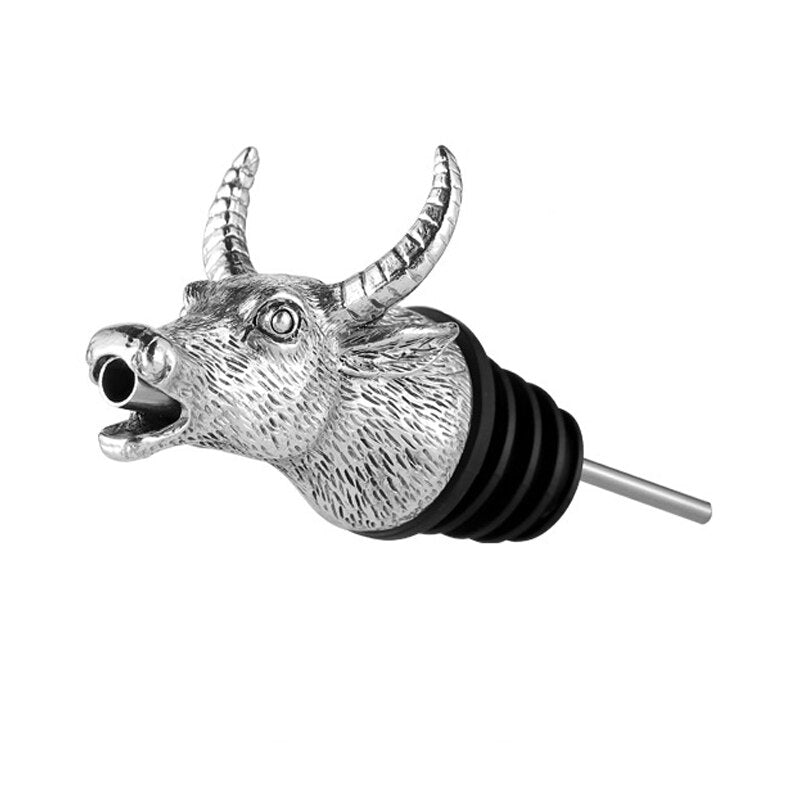 Wine Pourer Wine Aerator, Zinc Alloy Animal Head Pourer for Bar Accessories Birthday Home Party