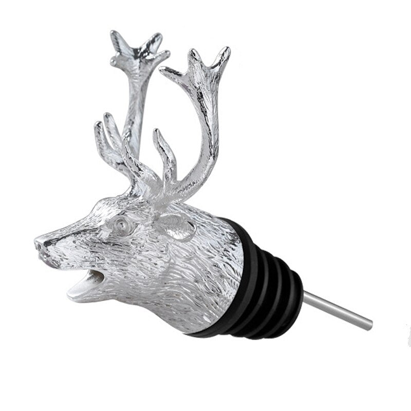 Wine Pourer Wine Aerator, Zinc Alloy Animal Head Pourer for Bar Accessories Birthday Home Party