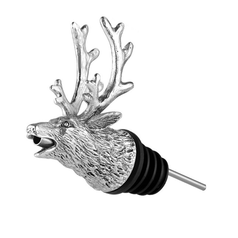 Wine Pourer Wine Aerator, Zinc Alloy Animal Head Pourer for Bar Accessories Birthday Home Party