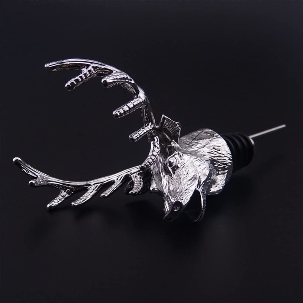 Wine Pourer Wine Aerator, Zinc Alloy Animal Head Pourer for Bar Accessories Birthday Home Party