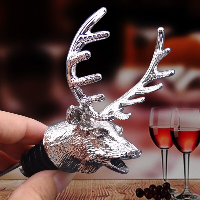 Wine Pourer Wine Aerator, Zinc Alloy Animal Head Pourer for Bar Accessories Birthday Home Party