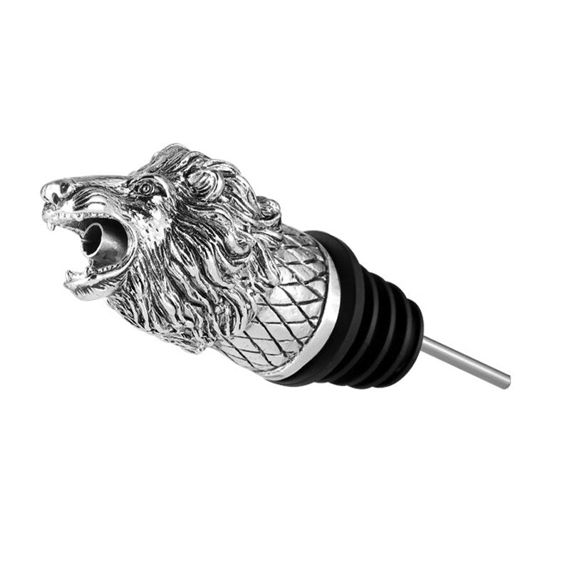Wine Pourer Wine Aerator, Zinc Alloy Animal Head Pourer for Bar Accessories Birthday Home Party