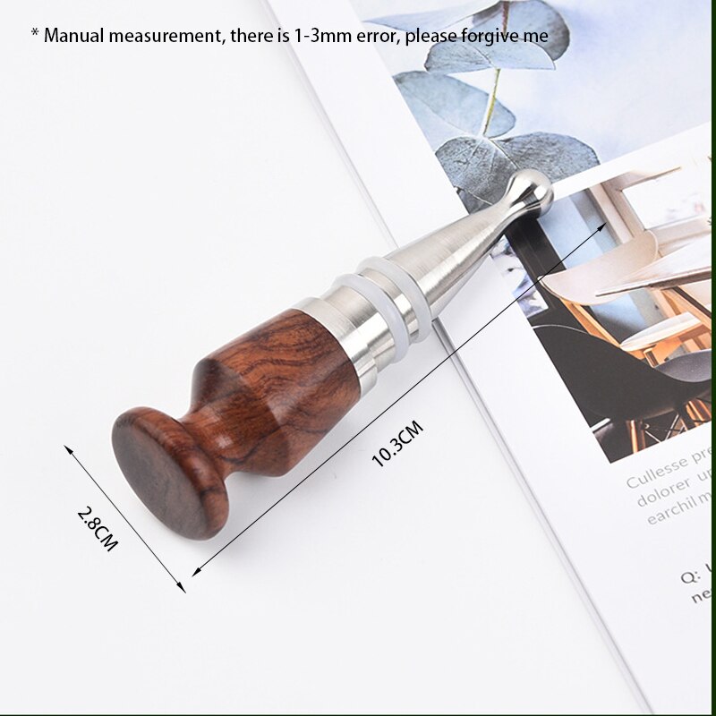 Wine Stopper, Stainless Steel Wine Stopper with Wooden Top, Wine Cork, Beverage Bottle Stopper, Wine Accessories for Gift